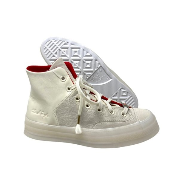 Converse Chuck 70 Marquis Shoes Women's Leather Egret High Top Sneakers A05262C - Picture 7 of 9